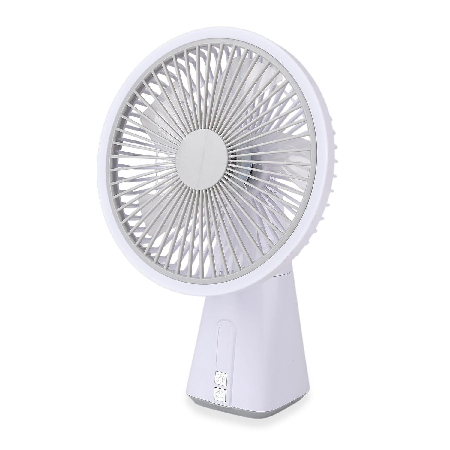 7-inch Oscillating Rechargeable Fan - White