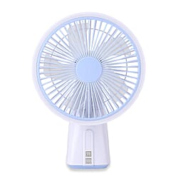 7-Inch Oscillating Rechargeable Fan with LED Light