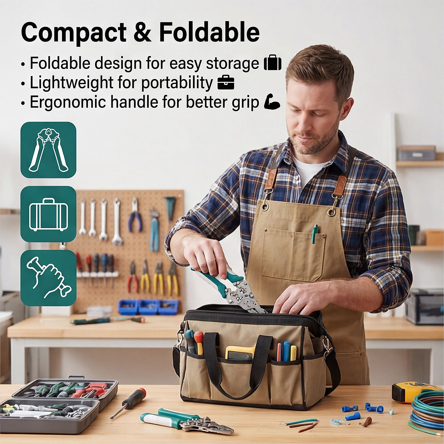 Foldable Wire Stripper - Blue