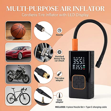 Digital Tyre Inflator, Portable Air Compressor Car Tyre Pump