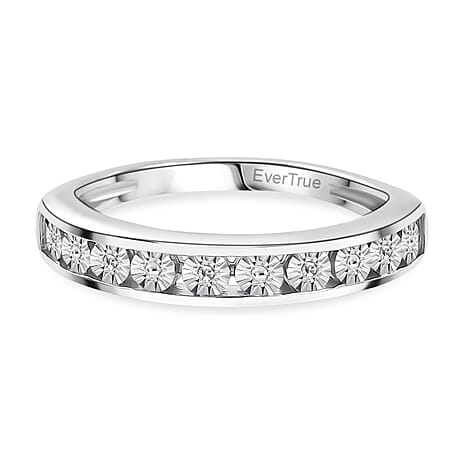 EverTrue Natural White Diamond Half Eternity Band Ring