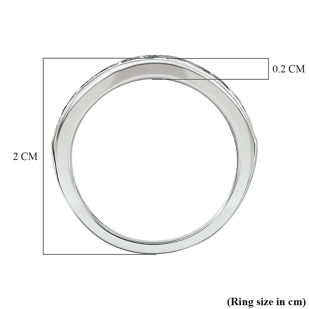 EverTrue Natural White Diamond Half Eternity Band Ring