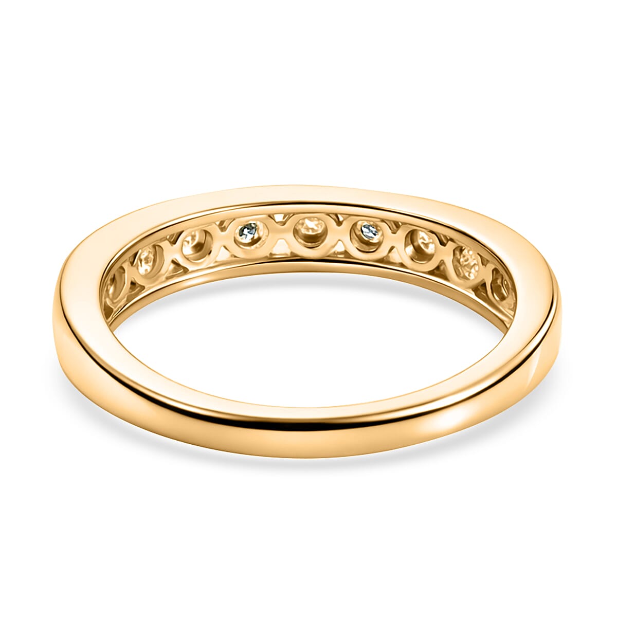 EverTrue Natural White Diamond Half Eternity Band Ring