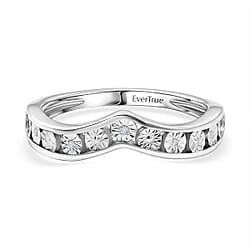 EverTrue White Diamond Wishbone Band Ring