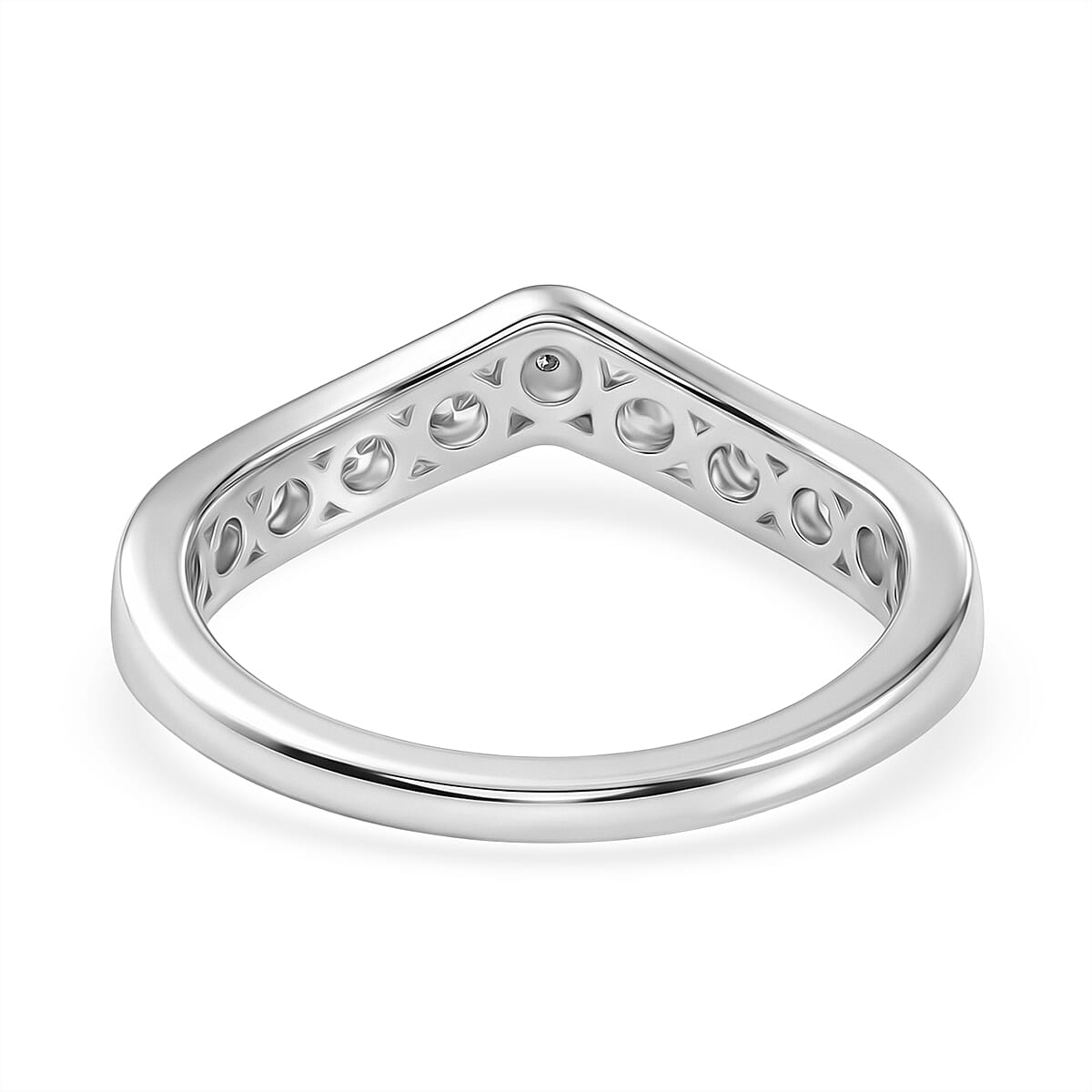EverTrue White Diamond Wishbone Band Ring
