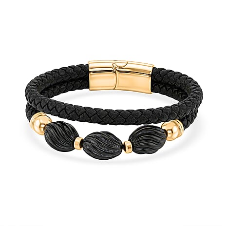 Natural Shungite Bracelet (Size - 7.5) with Magnetic Lock 40.00 Ct.