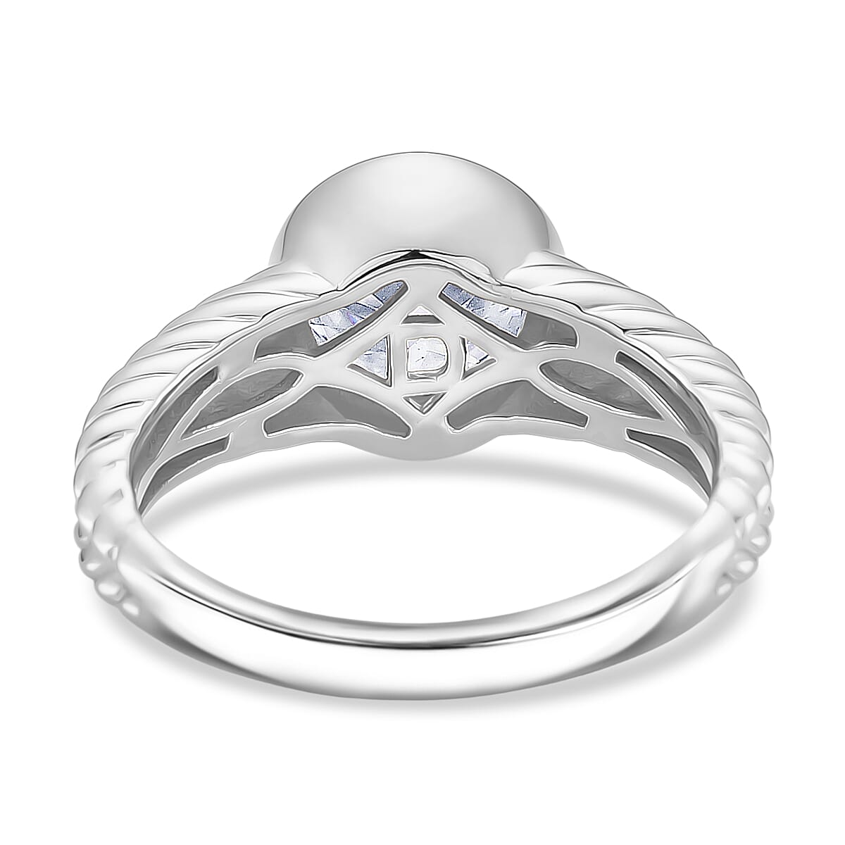 D'Joy Moissanite Solitaire Ring in Sterling Silver 1.91 Ct.