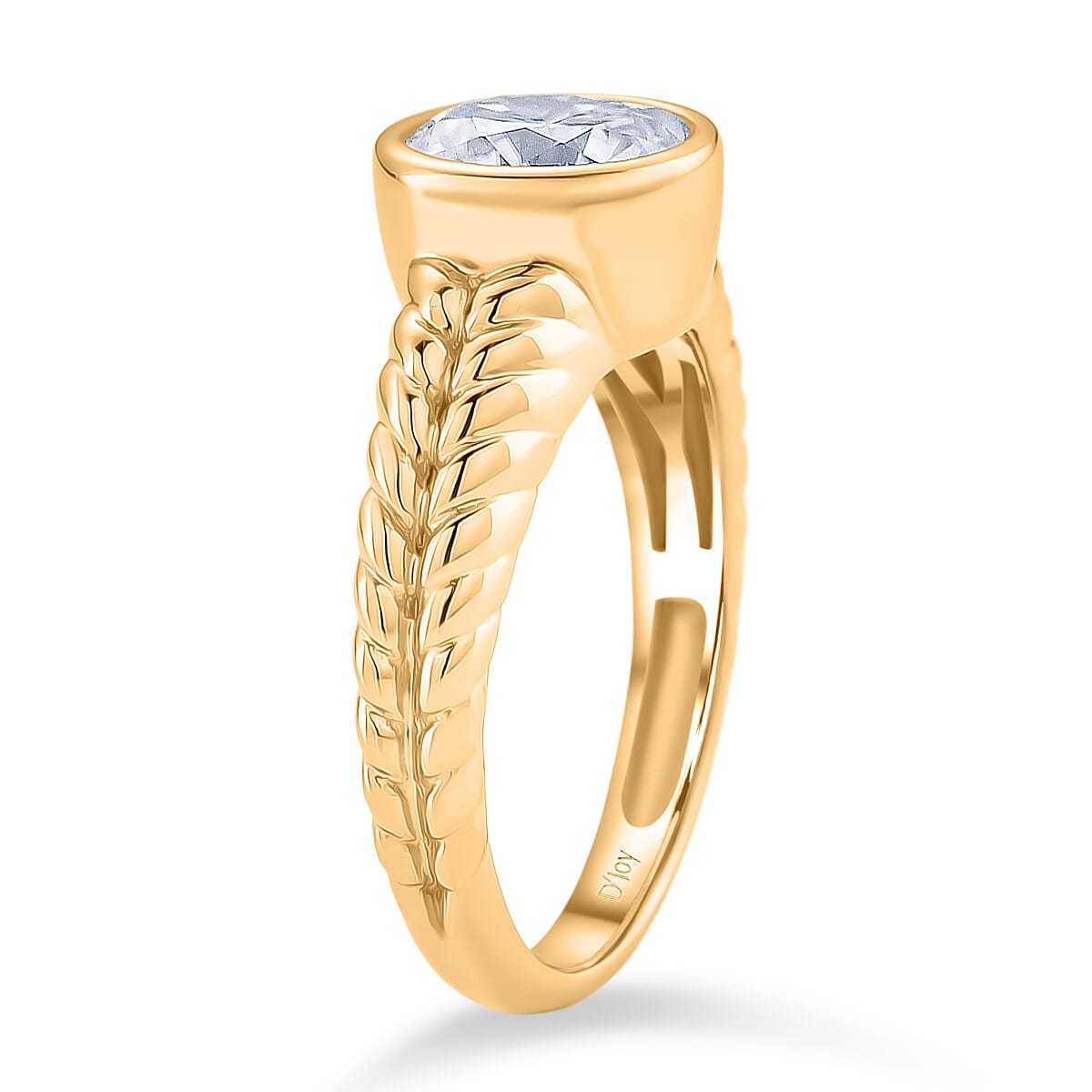 D'Joy Moissanite Solitaire Ring in Sterling Silver 1.91 Ct.