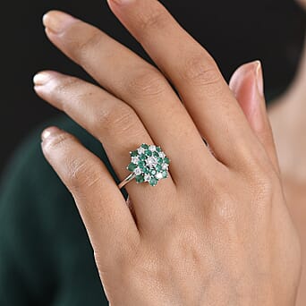 https://tjcuk.sirv.com/Products/84/2/8428893/Luxuriant-Zambian-Emerald-SI-GH-Lab-Grown-Diamond-Floral-Ring-in-Rhodi_8428893_1.jpg?w=342&h=342