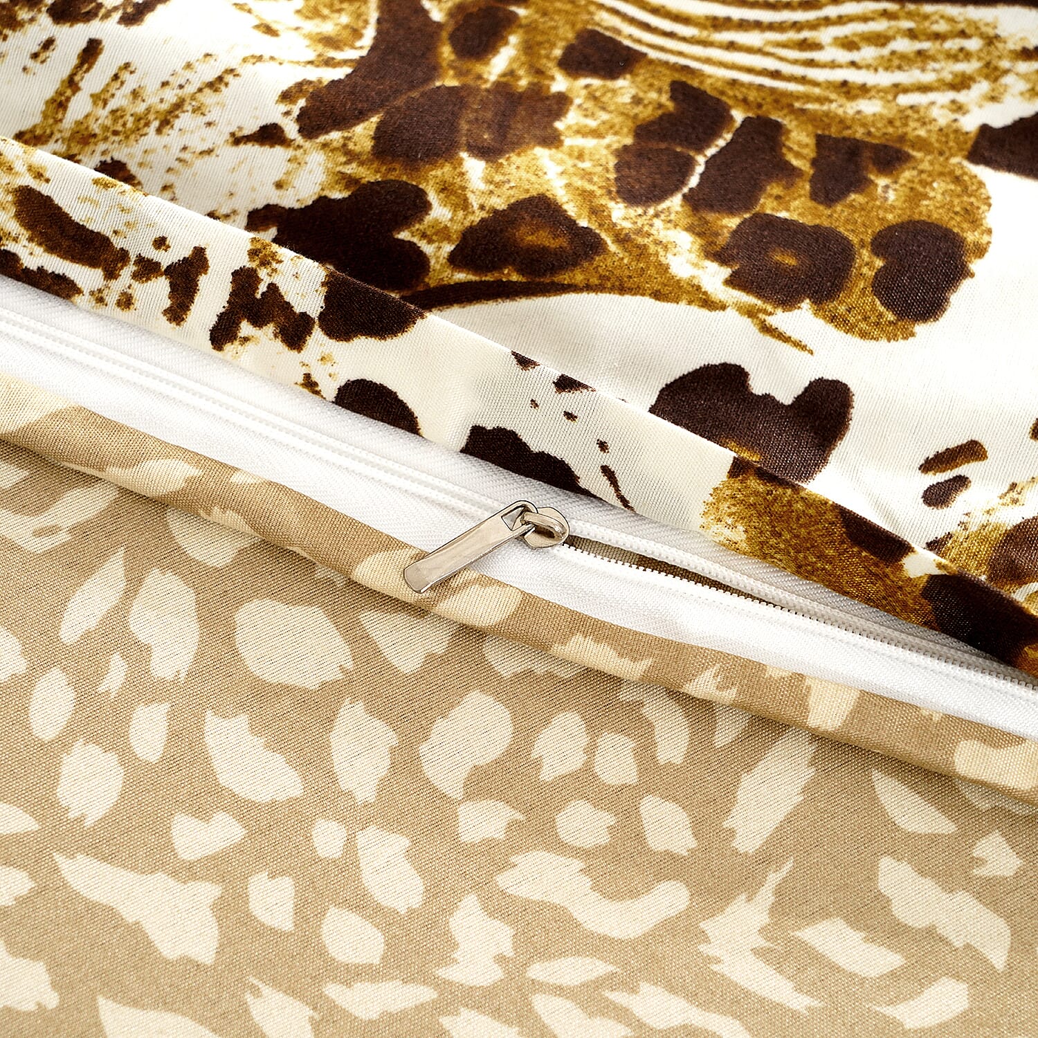 LIVMORE Set of 4 - Printed Duvet Cover Set - Inc. Duvet Cover Fitted Sheet & 2 x Pillowcase