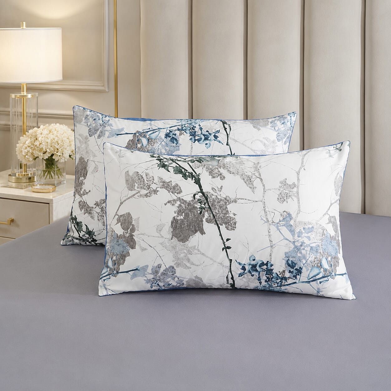 LIVMORE Set of 3 - Printed Comforter with 2 Pillowcases