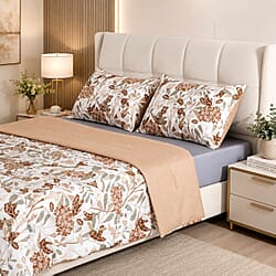 LIVMORE Set of 3 - Printed Comforter with 2 Pillowcases