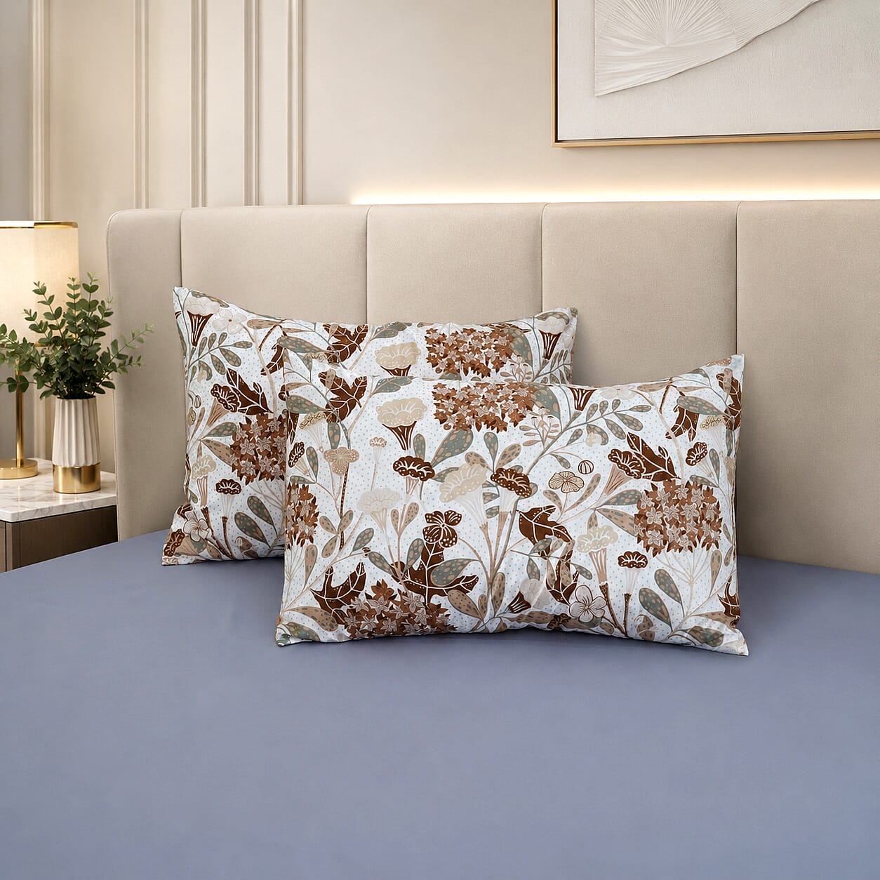 LIVMORE Set of 3 - Printed Comforter with 2 Pillowcases