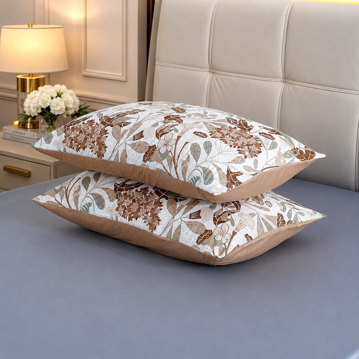 LIVMORE Set of 3 - Printed Comforter with 2 Pillowcases