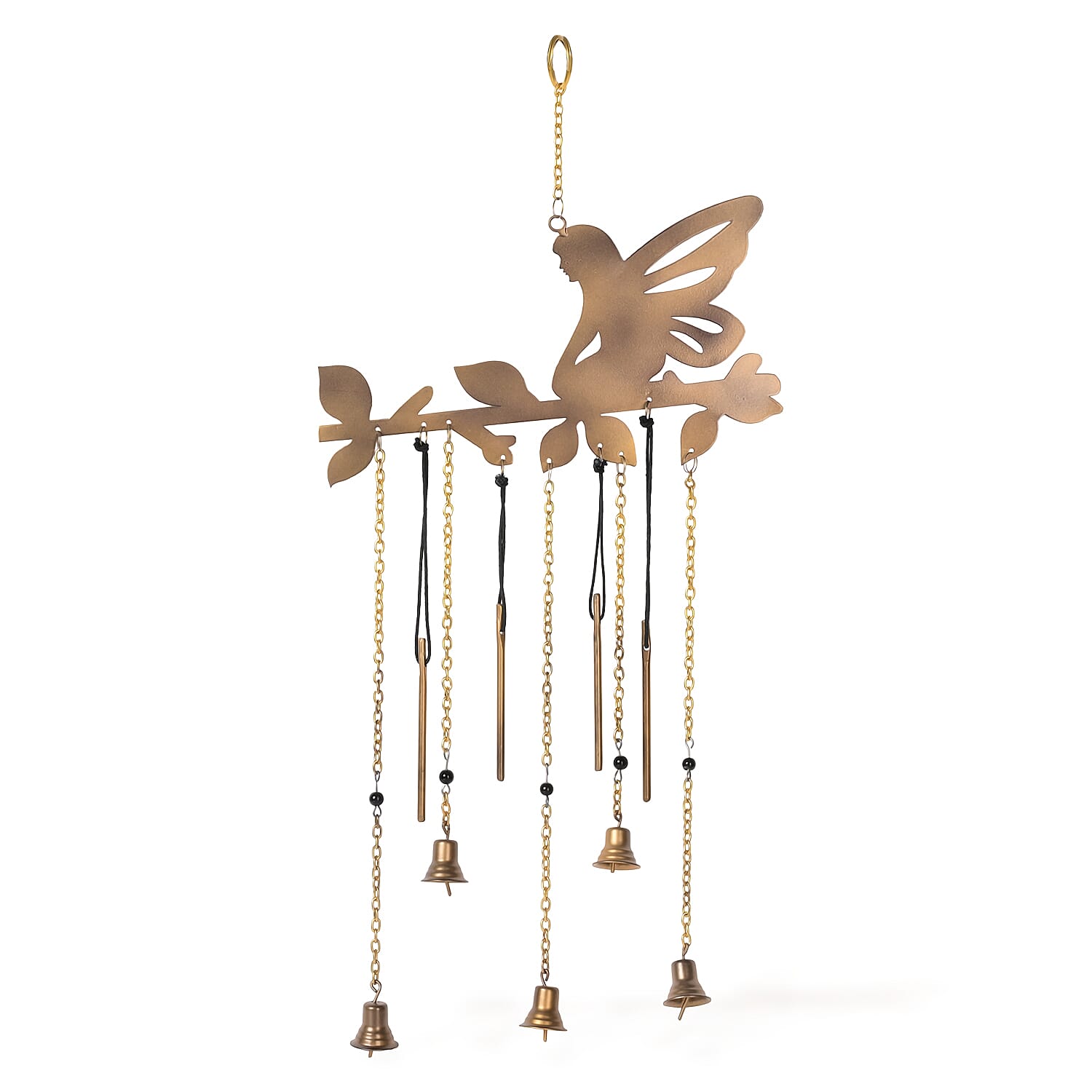 Handmade Iron Fairy Wind Chime (51 cm) - Golden