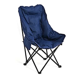 Heavy Duty Padded Foldable Oxford Cloth Camping Chair (90x46x46cm) - Black