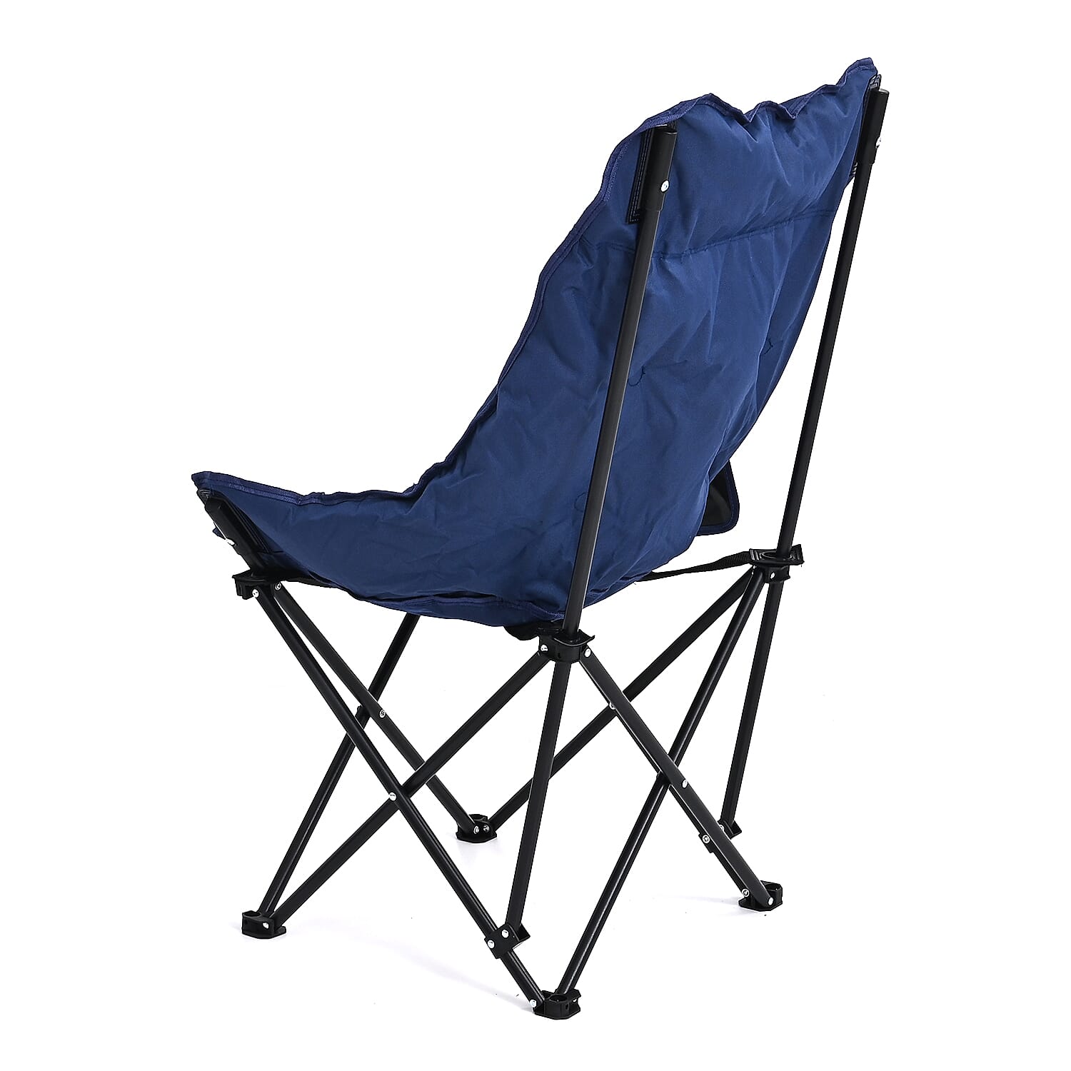 Heavy Duty Padded Foldable Oxford Cloth Camping Chair (90x46x46cm) - Blue