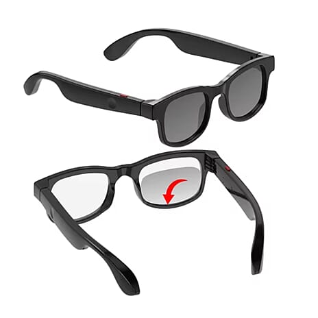 V3 Wireless Bluetooth Audio Smart Glasses - Black