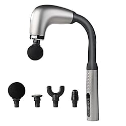 Massager with Upgraded Extension Handle for Pain Relief, Back Massage (9 Speed Level, 9 Modes & 4 Massage Heads) - Grey