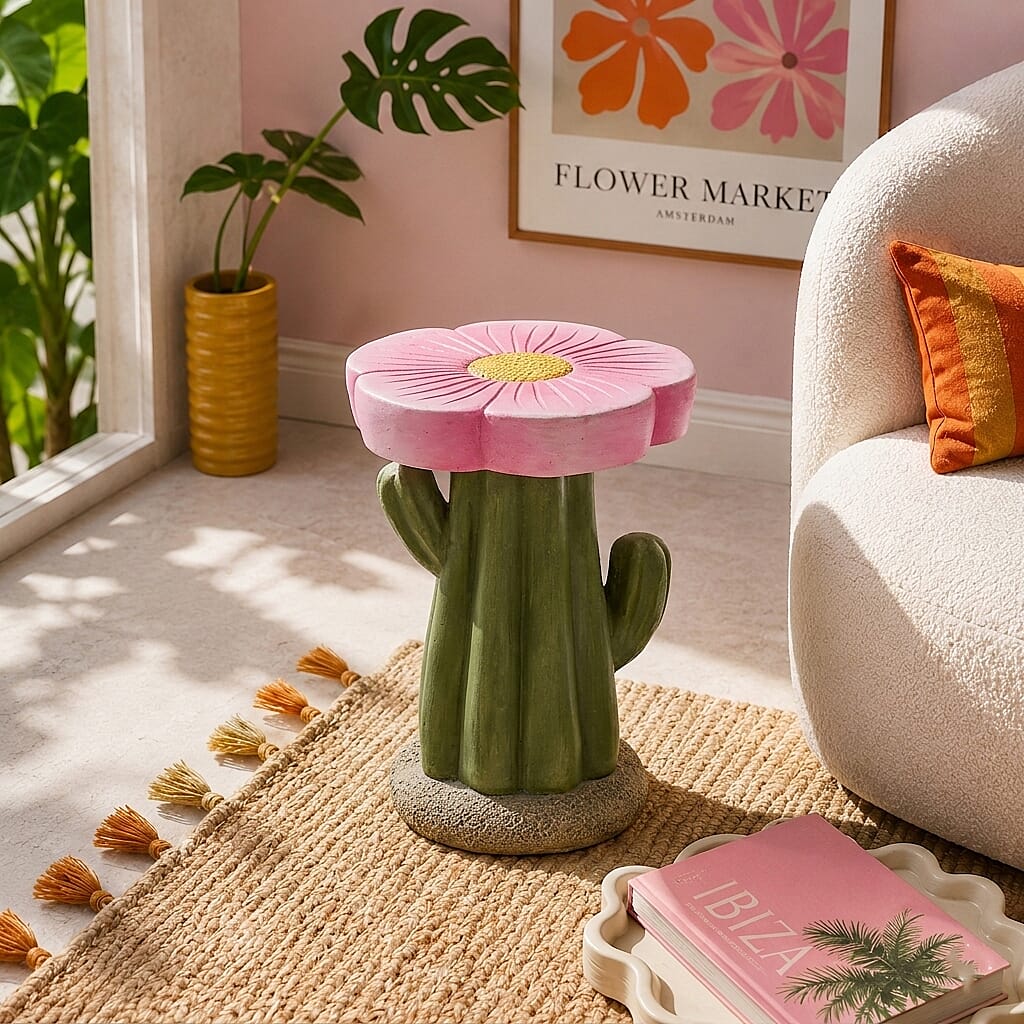 LIVMORE Stool (Size - One Size) - Pink