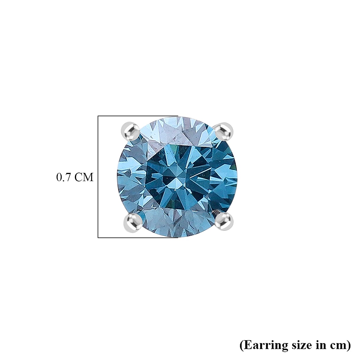 Luxuriant 9K White Gold SGL Certified Lab Grown Blue Diamond (VS) Earring 2.07 Ct.