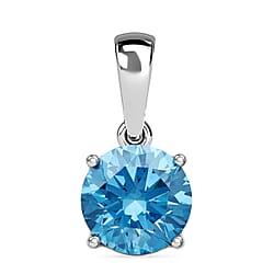 Close Out Deal - Luxuriant 9K White Gold SGL Certified VS Vivid Blue Lab Grown Diamond Pendant 1.00 Ct.