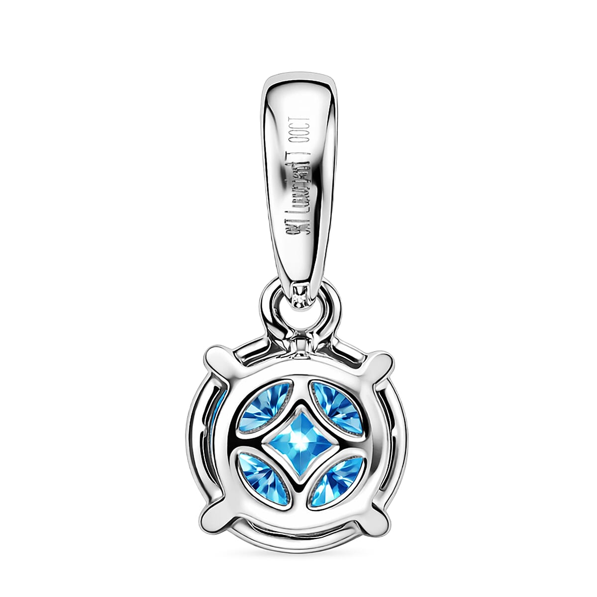 Close Out Deal - Luxuriant 9K White Gold SGL Certified VS Vivid Blue Lab Grown Diamond Pendant 1.00 Ct.