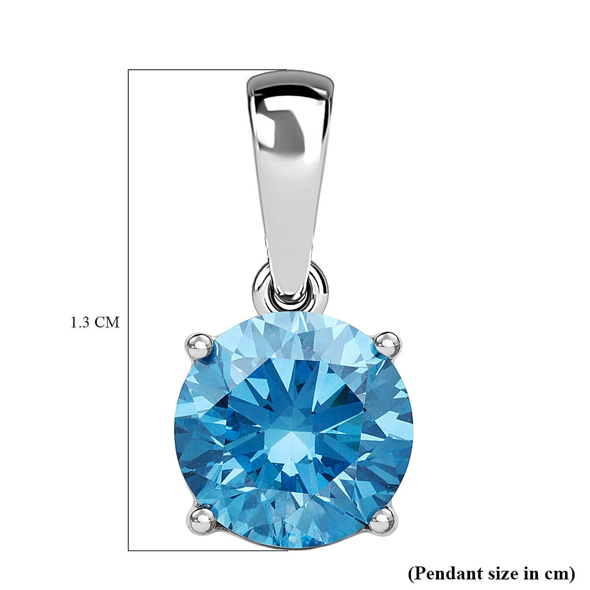 Close Out Deal - Luxuriant 9K White Gold SGL Certified VS Vivid Blue Lab Grown Diamond Pendant 1.00 Ct.