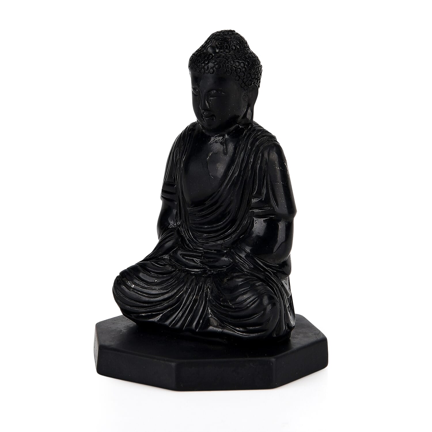 Natural Shungite Buddha Carving 733.00Ct