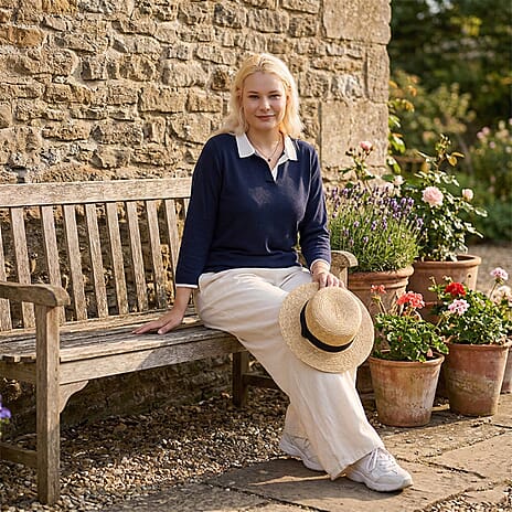 La Marey Light Knitted Polo Shirt (Size S, Fit 8 To 10) - Navy Blue