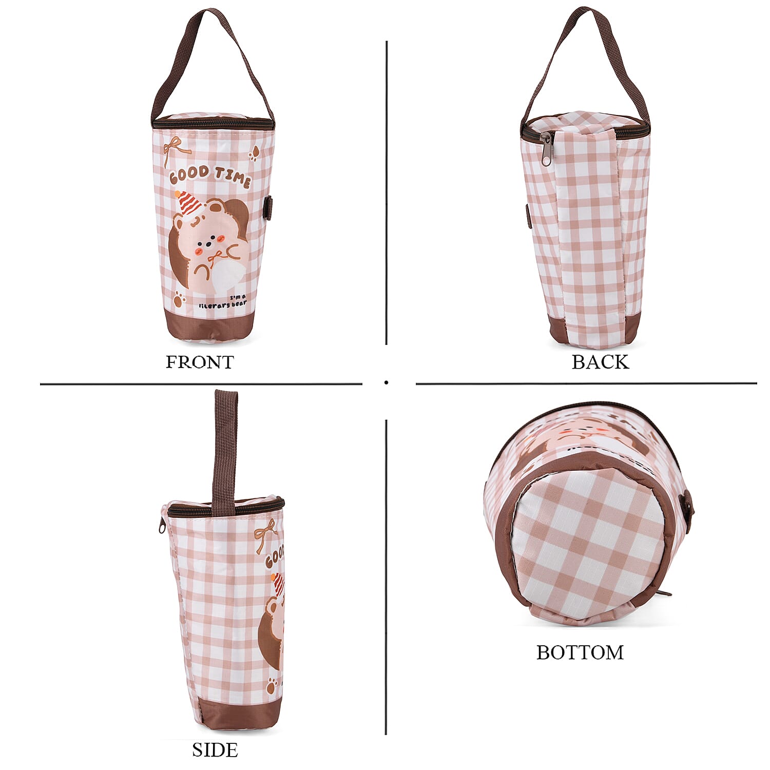 Crossbody Bag (Size - One Size) - Coffee & White