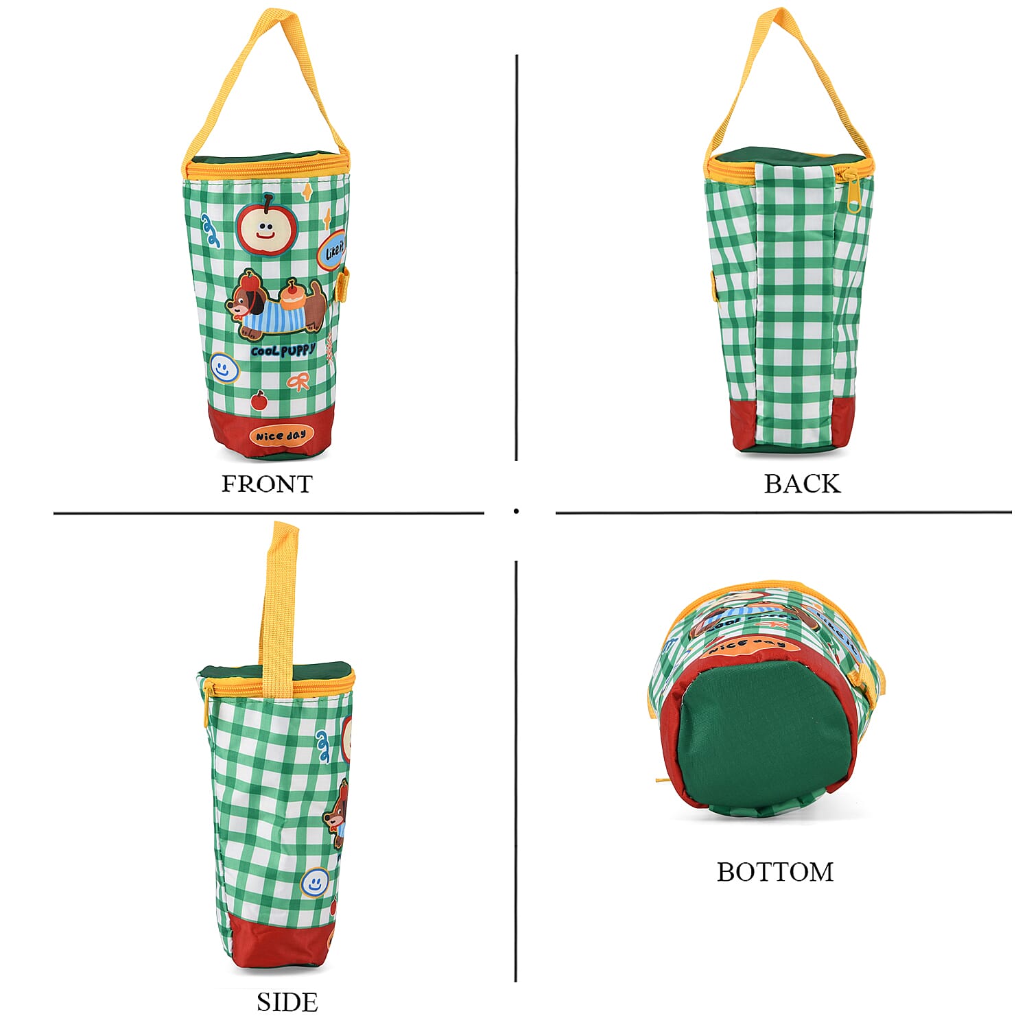 Crossbody Bag (Size - One Size) - Dark Green & White