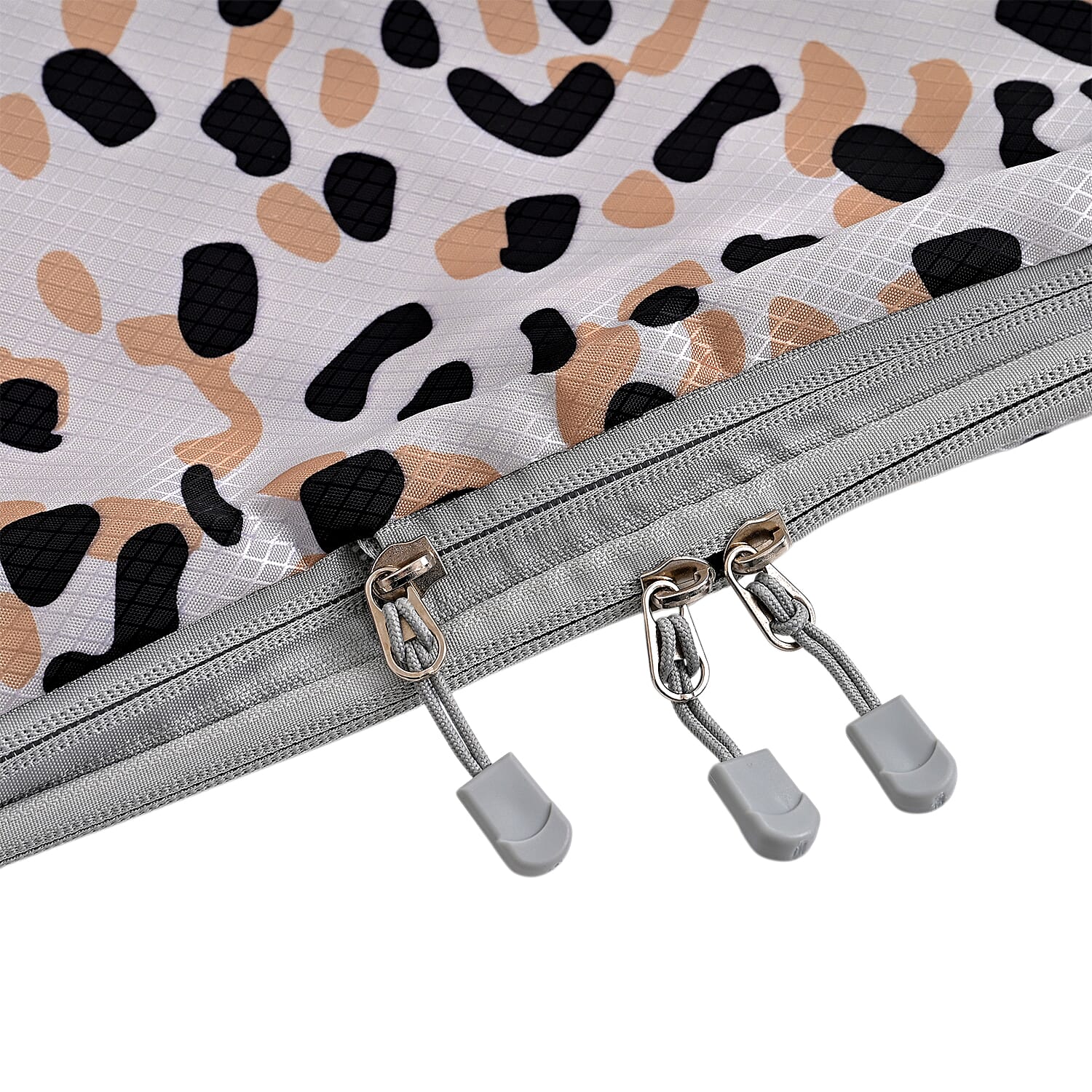 4-Piece Leopard Print Clothing Storage Set - White