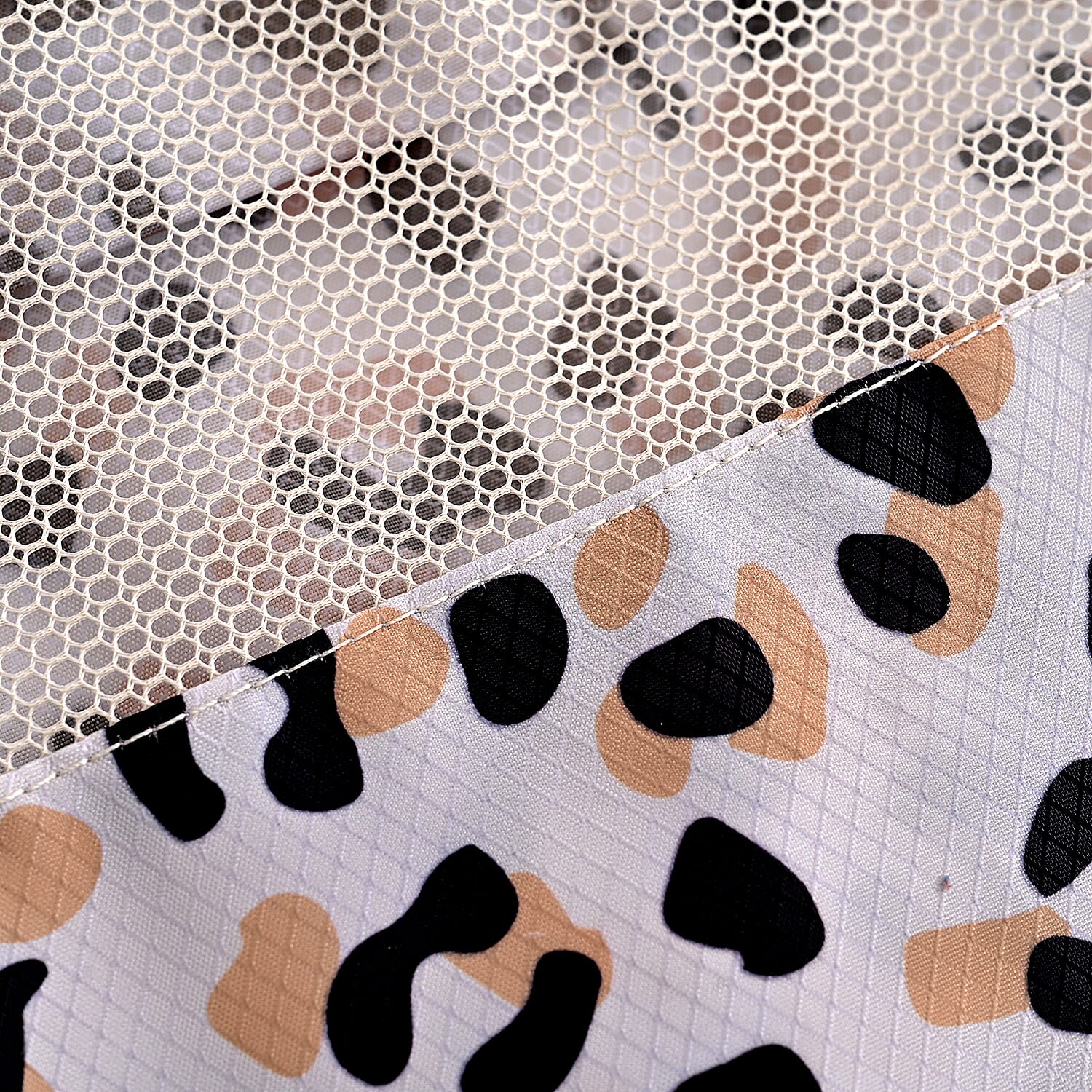 4-Piece Leopard Print Clothing Storage Set - White