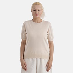 La Marey Summer Knit Short Sleeve Top