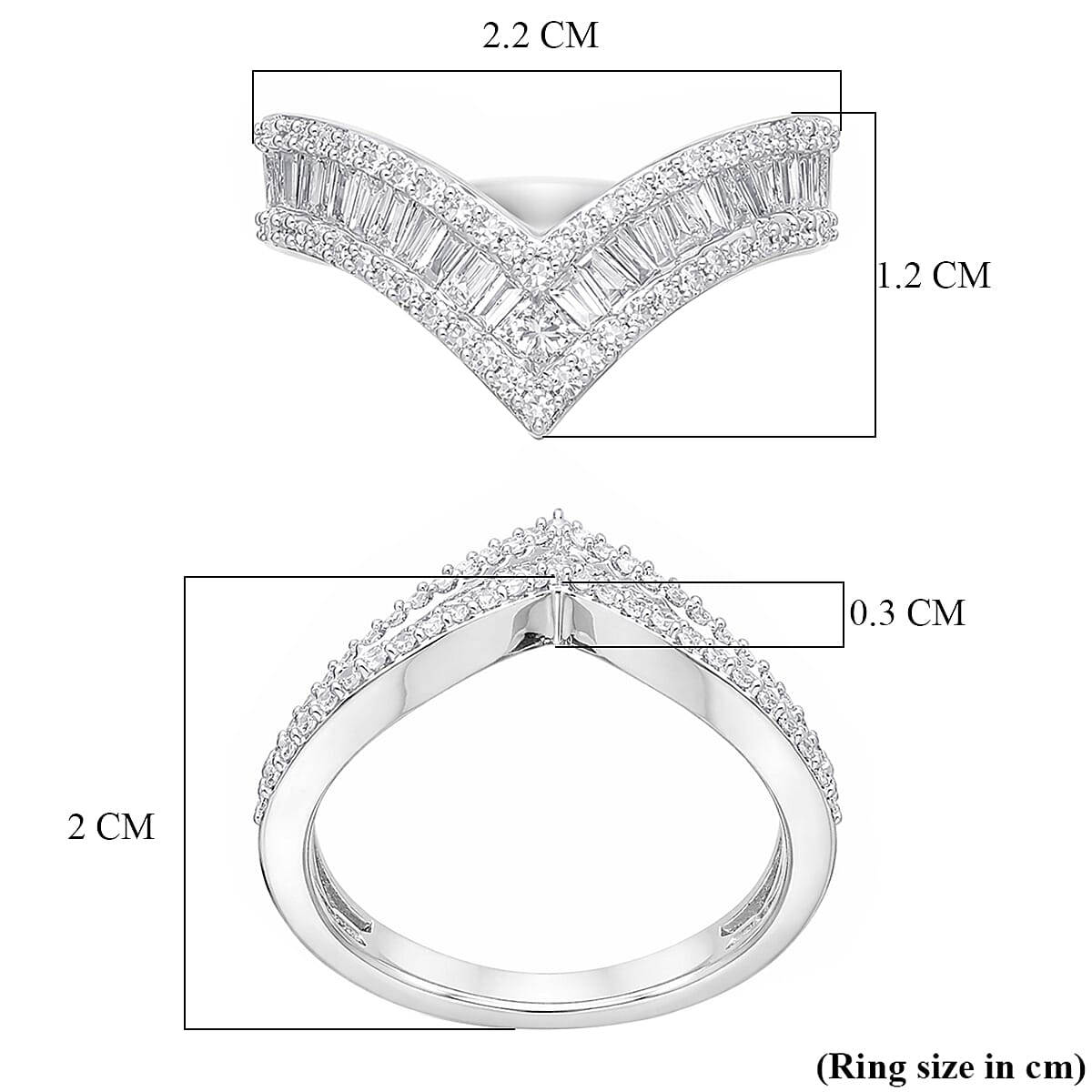 Luxuriant Lab Grown Diamond (SI-GH) Ring in Rhodium Overlay Sterling Silver 1.00 Ct.