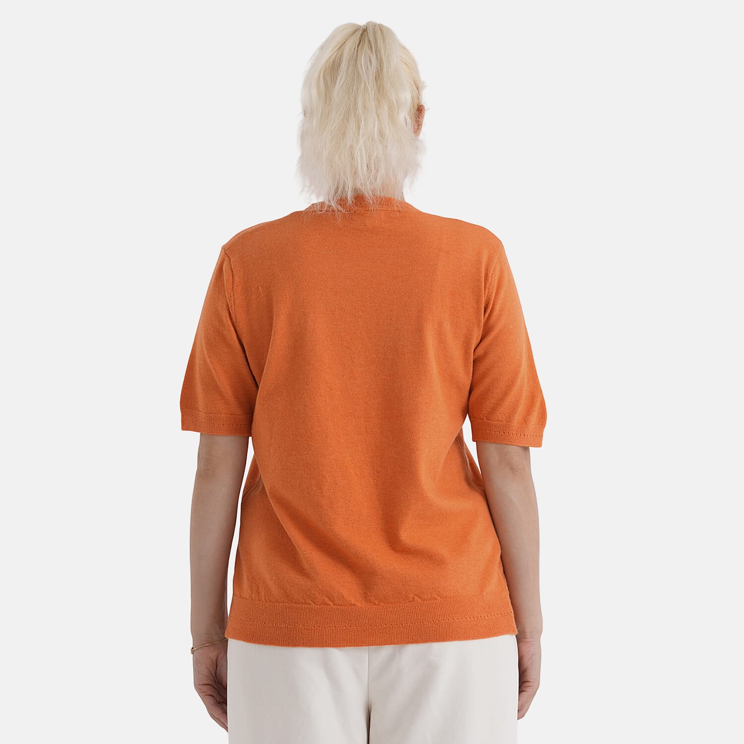 La Marey Summer Knit Short Sleeve Top