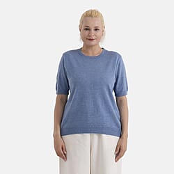 La Marey Summer Knit Short Sleeve Top