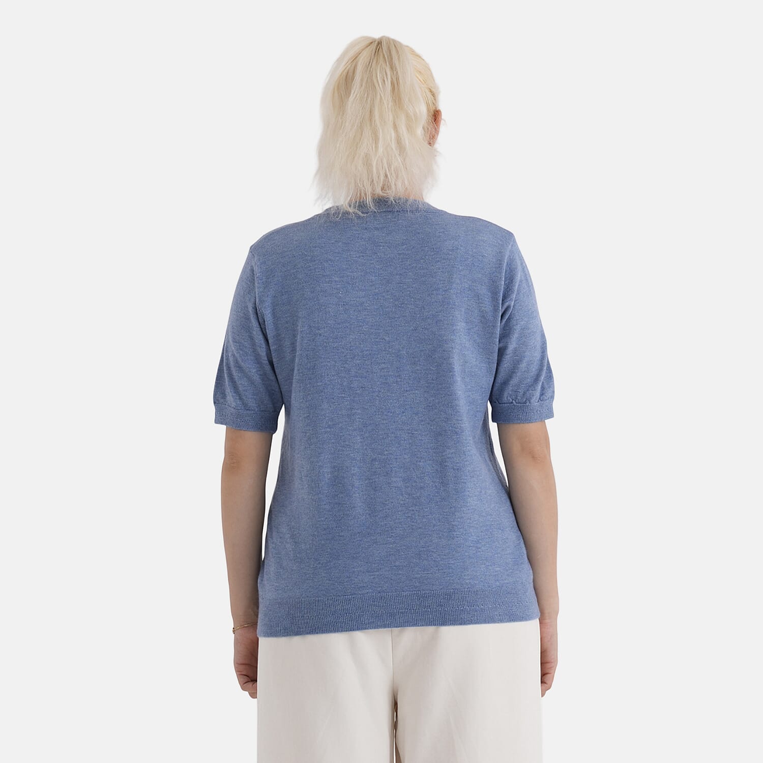 La Marey Summer Knit Short Sleeve Top