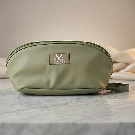 Lingerie Organiser & Vanity Storage Bag - Light Green
