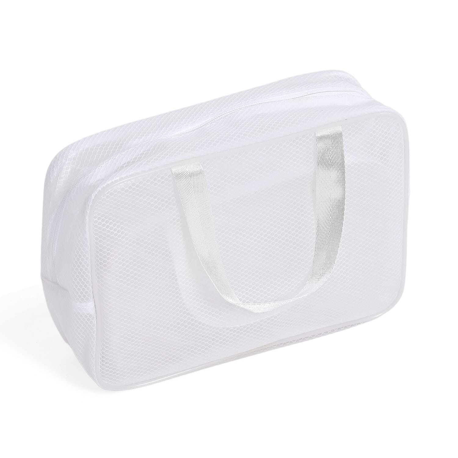Set of 3 Cosmetic Storage Bags - White