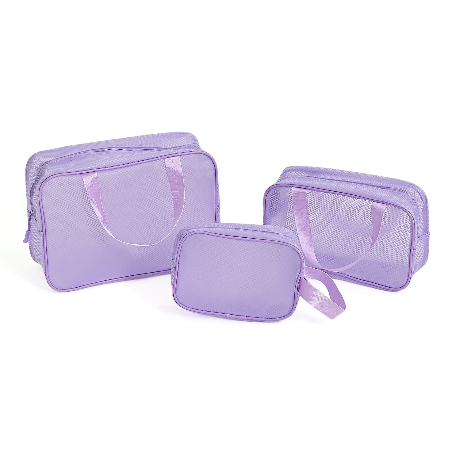 Set of 3 Cosmetic Storage Bags - Lavender