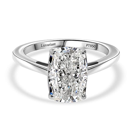 Luxuriant 950 Platinum IGI Certified VS-EF Lab Grown OLD MINE CUT Diamond Solitaire Ring 3.00 Ct, Platinum Wt 4.13 Gms