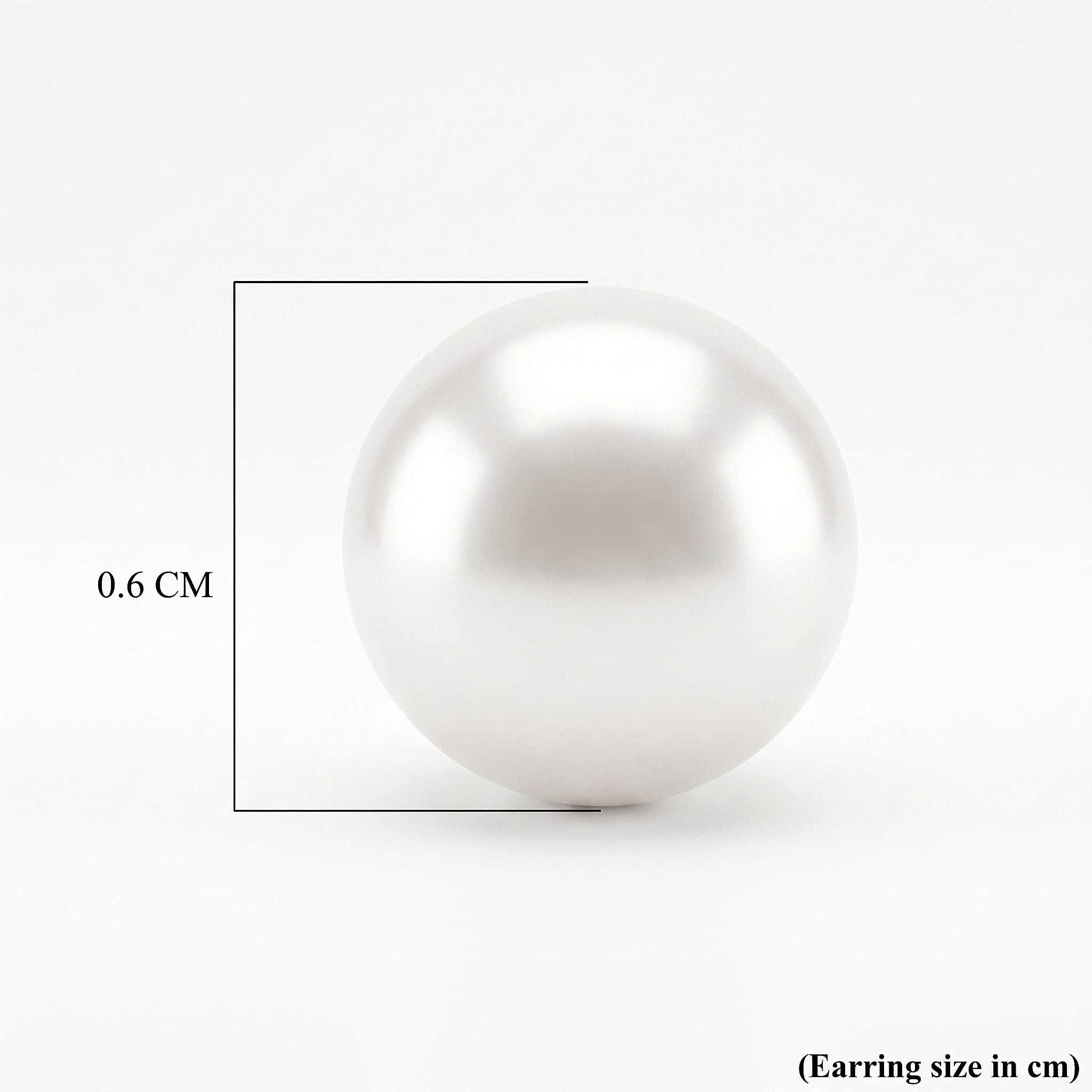 Akoya Pearl Stud Earring with Push Back in Rhodium Overlay Sterling Silver