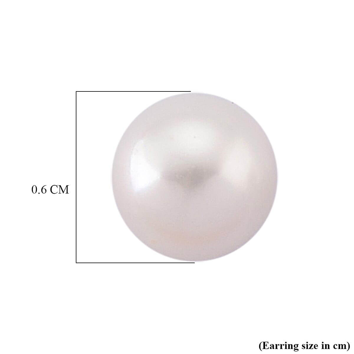 Pick Of the Show-  Akoya Pearl  Earring with Push Back in Rhodium Overlay Sterling Silver