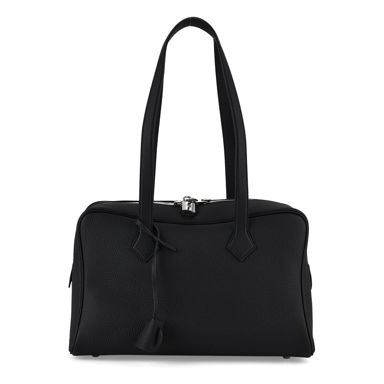 Leather Patterned Tote Bag (Size 35x17x22 cm) - Black