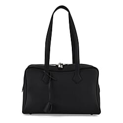 Leather Patterned Tote Bag (Size 35x17x22 cm) - Blue
