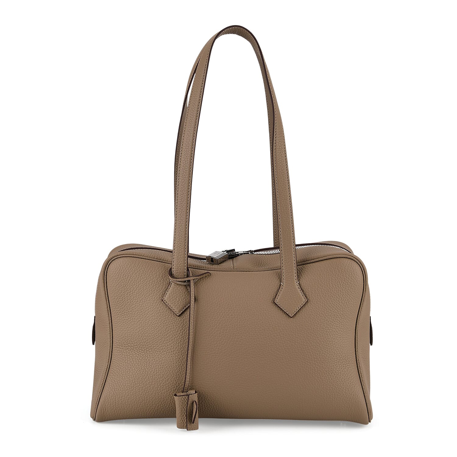 Leather Patterned Tote Bag (Size 35x17x22 cm) - Grey