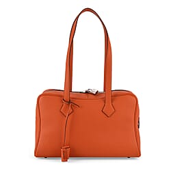 Leather Patterned Tote Bag (Size 35x17x22 cm) - Blue