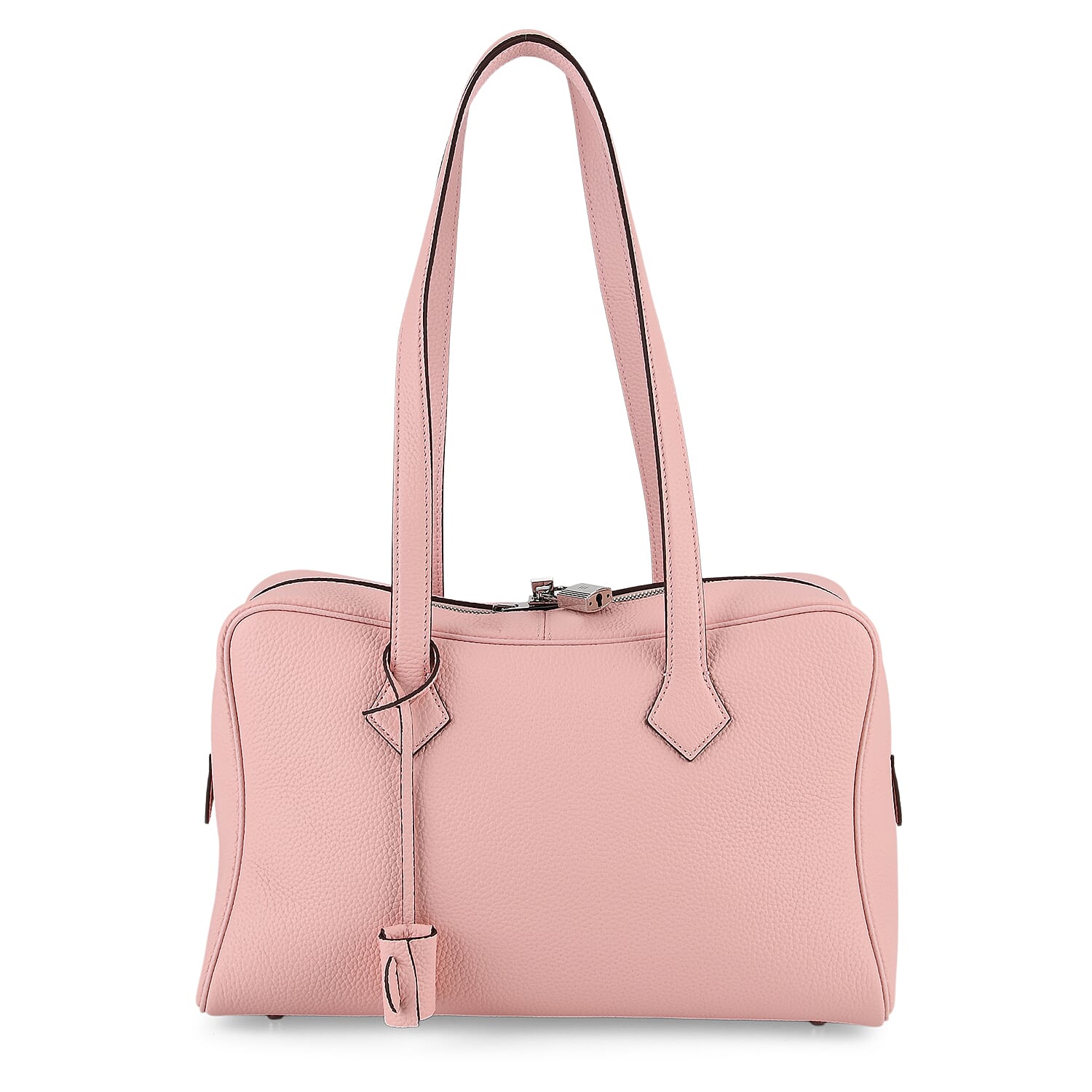 Leather Patterned Tote Bag (Size 35x17x22 cm) - Pink